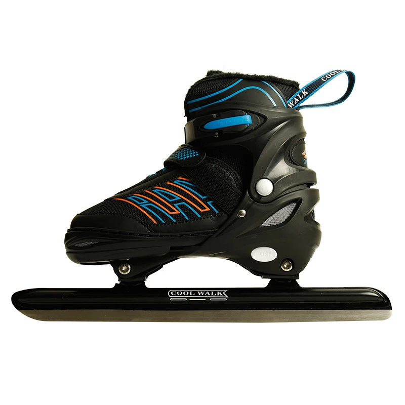 StyleB Blue EU43-46 1 пара, зимние, для взрослых, профессиональные, тепловые, утолщенные, можно регулировать скорость катания на коньках, обувь для катания на коньках, теплая, удобная для начинающих - Цвет: StyleB Blue EU43-46