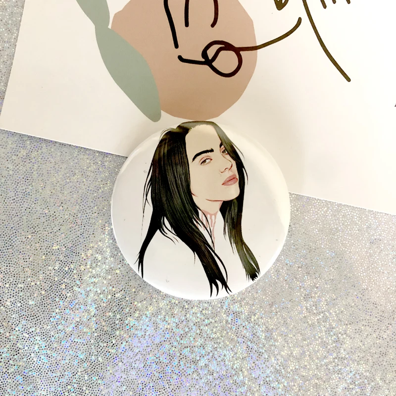 Хип-хоп Billie Eilish Значки для худи футболка шляпа DIY декоративная булавка для женщин значок Рюкзак классные аксессуары