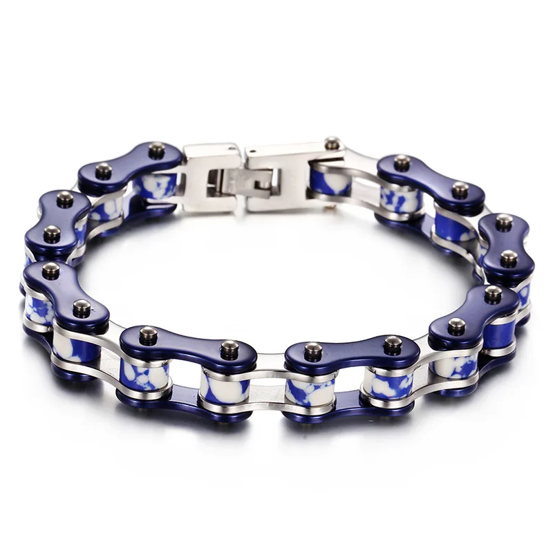 

New jewelry wholesale Korean jewelry cycling chain fashion cool men's bracelet multi-color optional