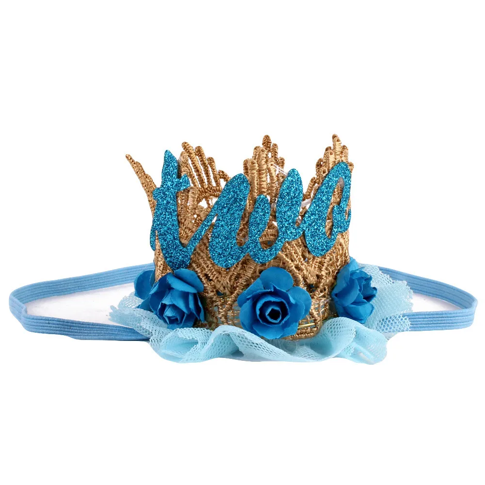 Newborn Crown Headband Princess Crown lace flower headband Baby Girls Hair Band Children Photo Props Hair Accessories