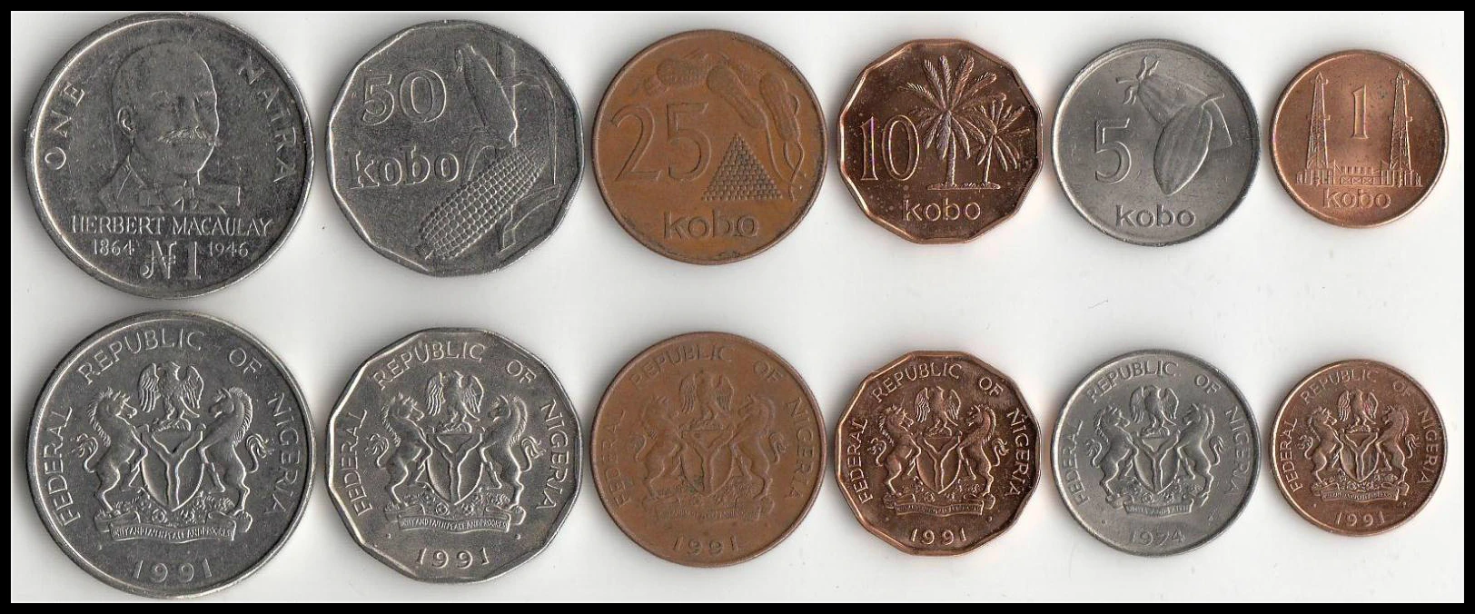 Nigeria6SetcoinsAfricaOriginalcoinCollectibleeditionrealRare