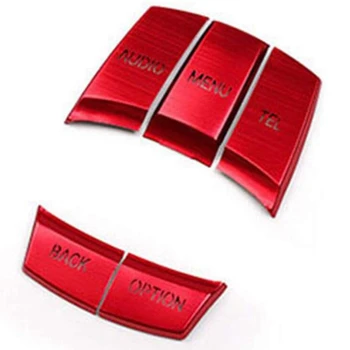 

Car Multimedia Button Cover Knob Frame Decoration Trim for BMW 1 2 3 Series F30 GT F34 4 Series F32 F33 F36 X1 F48 X3 F25, Red
