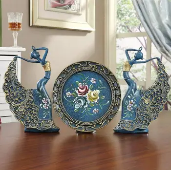 

Figurines Vase Crafts Creative Desktop Accessories Livingroom Study Ornament Resin Modern Swan Deer Elephant Home Wedding Gift