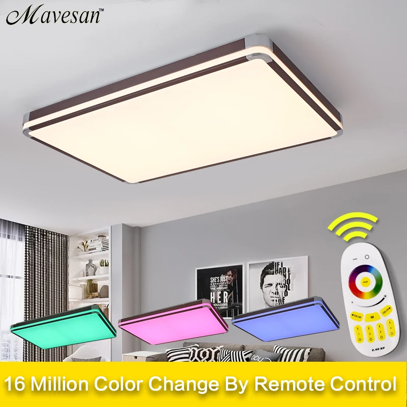 

Modern ceiling led Lamp Square/Rectangle shape LED RGB Ceiling Lights Led Lamp for living room bedroom 90-260V dimmable