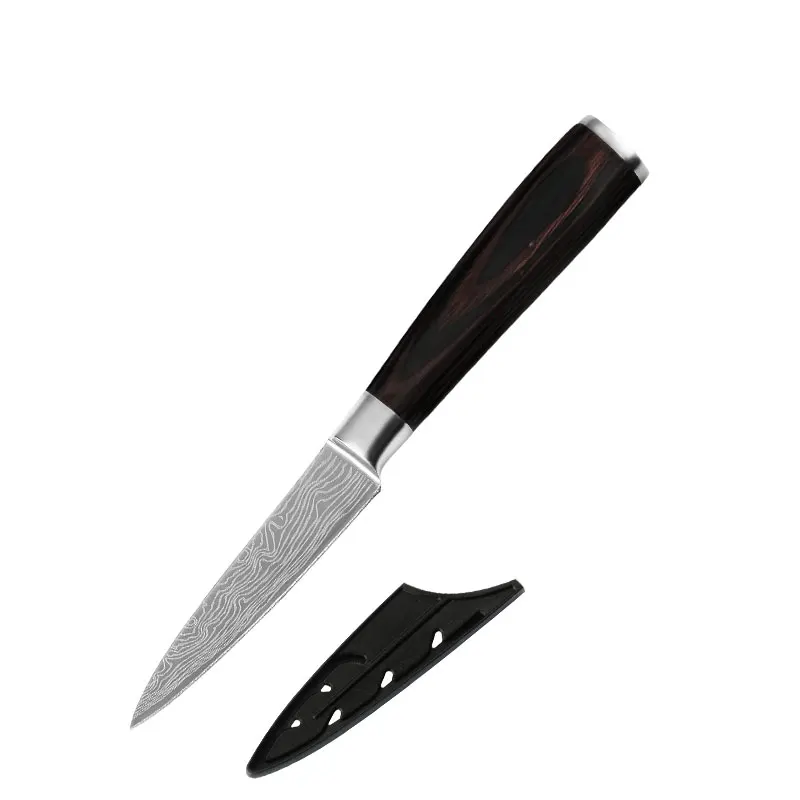 3.5 inch Fruit Knife Набор ножей из нержавеющей стали держатель Santoku 8 дюймов ножи шеф-повара с ножками дамасский узор Кухонные гаджеты Инструменты Посуда Ножи - Цвет: 3.5 inch Fruit Knife