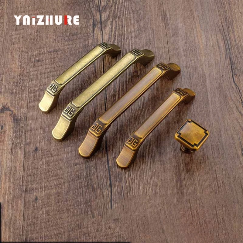 

2pcs Antique Door Handles and Knobs Metal Drawer Pulls Vintage Kitchen Cabinet Handles and Knobs Furniture Handles Hardware