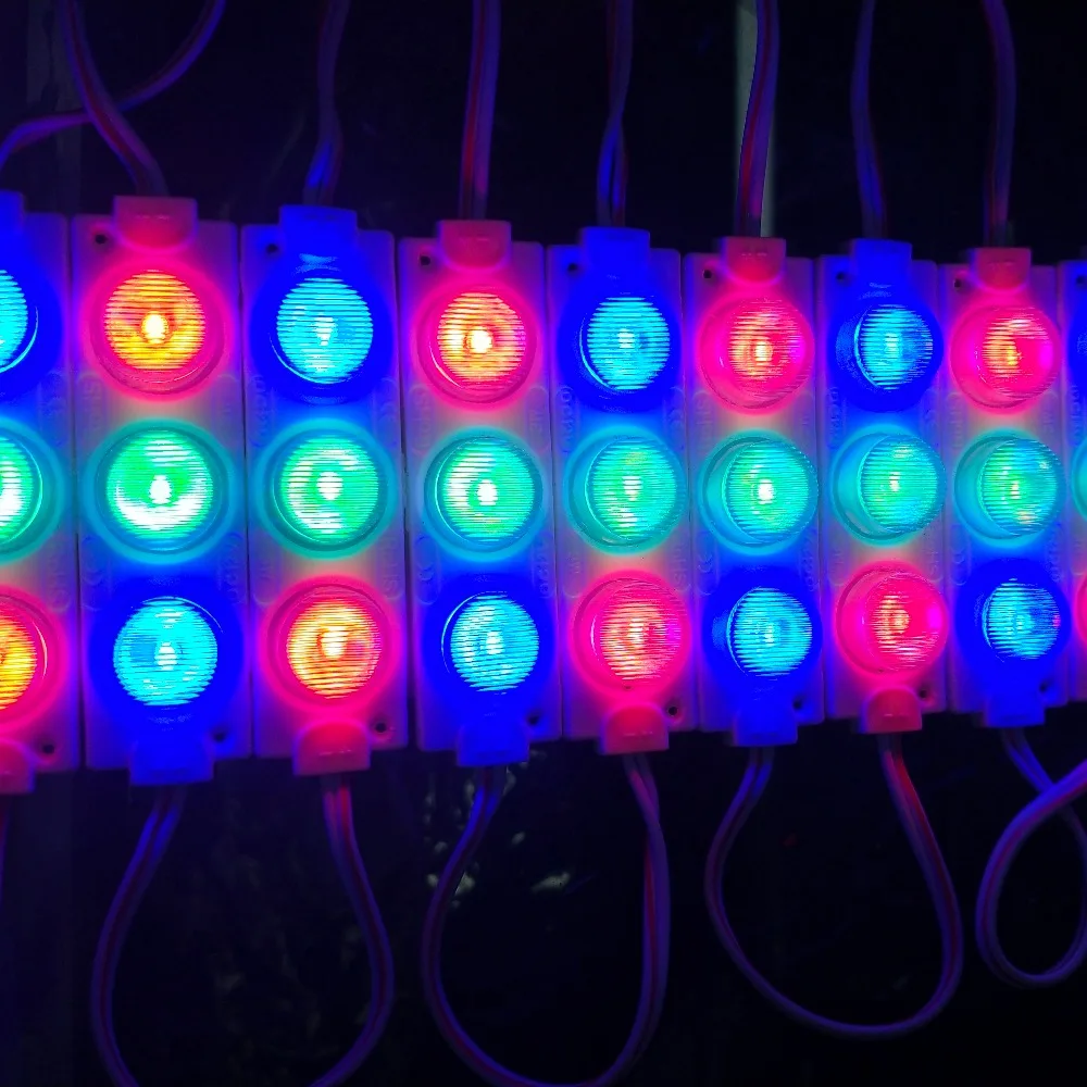 

100pcs/lot LED Module 5730 Lens 3 Colors Waterproof IP65 DC 12V LED Module Light