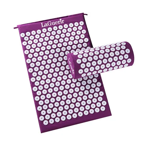 Массажный коврик Акупрессура Подушка 67*42 см коврик с подушкой облегчающий боль Шакти коврик корпус иглоукалывания массажер - Color: purple