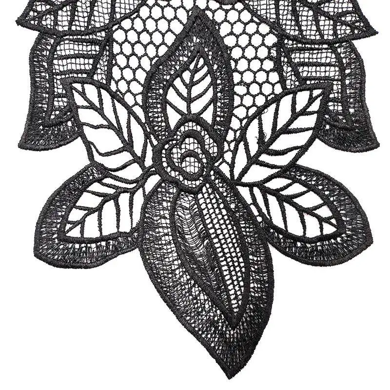 Emboidery воротник для шеи diy поддельные съемные воротники водорастворимые Женская бутоньерка трехмерные кружевные аксессуары