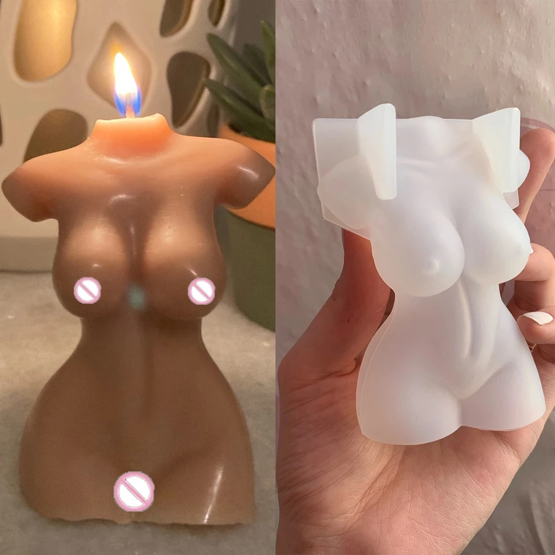 

Silicone Mold for Male Body Candle Making, 3D Art Wax Mold, Plump Woman Candle Making, Soap Aroma Mould, Home Crafts Decoration