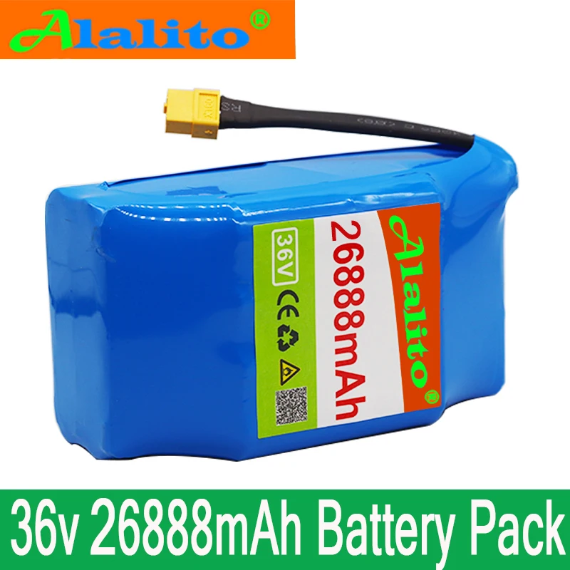 Alalito 10S2P 36v литий-ионная аккумуляторная батарея 26888mAh26. 88AH для зарядки Ноута и