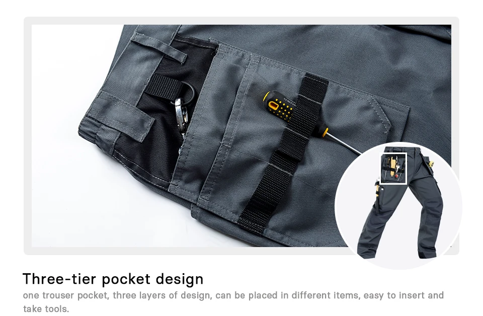 Новые высококачественные мужские рабочие брюки, рабочие брюки с несколькими карманами, рабочая одежда