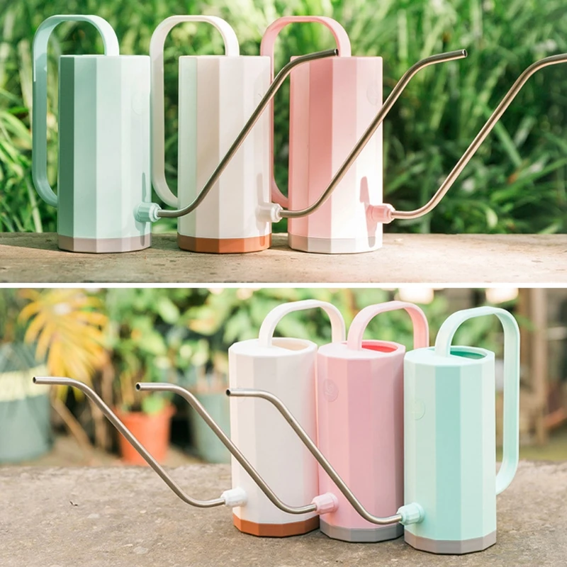 

1.2L Gardening Tools Plastic Plant Sprinkler Practical Watering Can Home Irrigation Flowers Kettle Cylindrical Handle Long Mouth