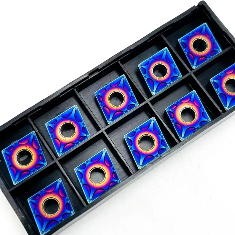 CNC 정밀 절삭 공구 터닝 공구, HRC55 나노 블루 CNMG120404 CNMG120408, 고품질 경질 합금 공구