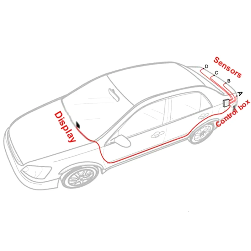 Автомобильный светодиодный радар-монитор заднего хода, система отображения сигнала M8617