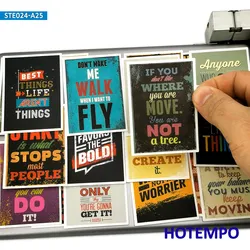 Autocollants de Style à la mode, étiquette de Slogan énergie Positive, affiche de motivation, pour ordinateur portable, téléphone, bagages, moto, voiture, 25 pièces 