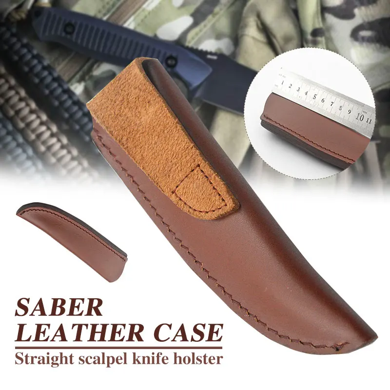 

Portable Sheath Cover Hunting Leather Sheath Knife Pocket Holder Pouch Case Brown Knife Sleeve Bags Durable