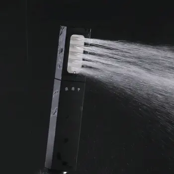 

3 Modes Black Double-sided Water Shower Head With 1.5m Hose Water Saving Handheld Bathroom shower head set