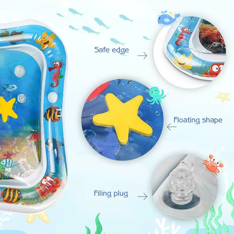 

Baby Kids Water Play Mat Toys Inflatable Thicken Infant Tummy Time Playmat Toddler Activity Play Center Water Mat For Babies
