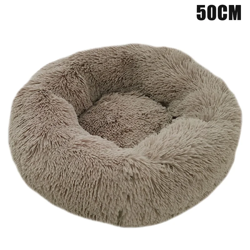 brown Pet плюшевый пончик Cuddler кошки кровать теплый мягкий утолщенный повышенный коврик для собак и щенков Подушка@ LS - Цвет: brown