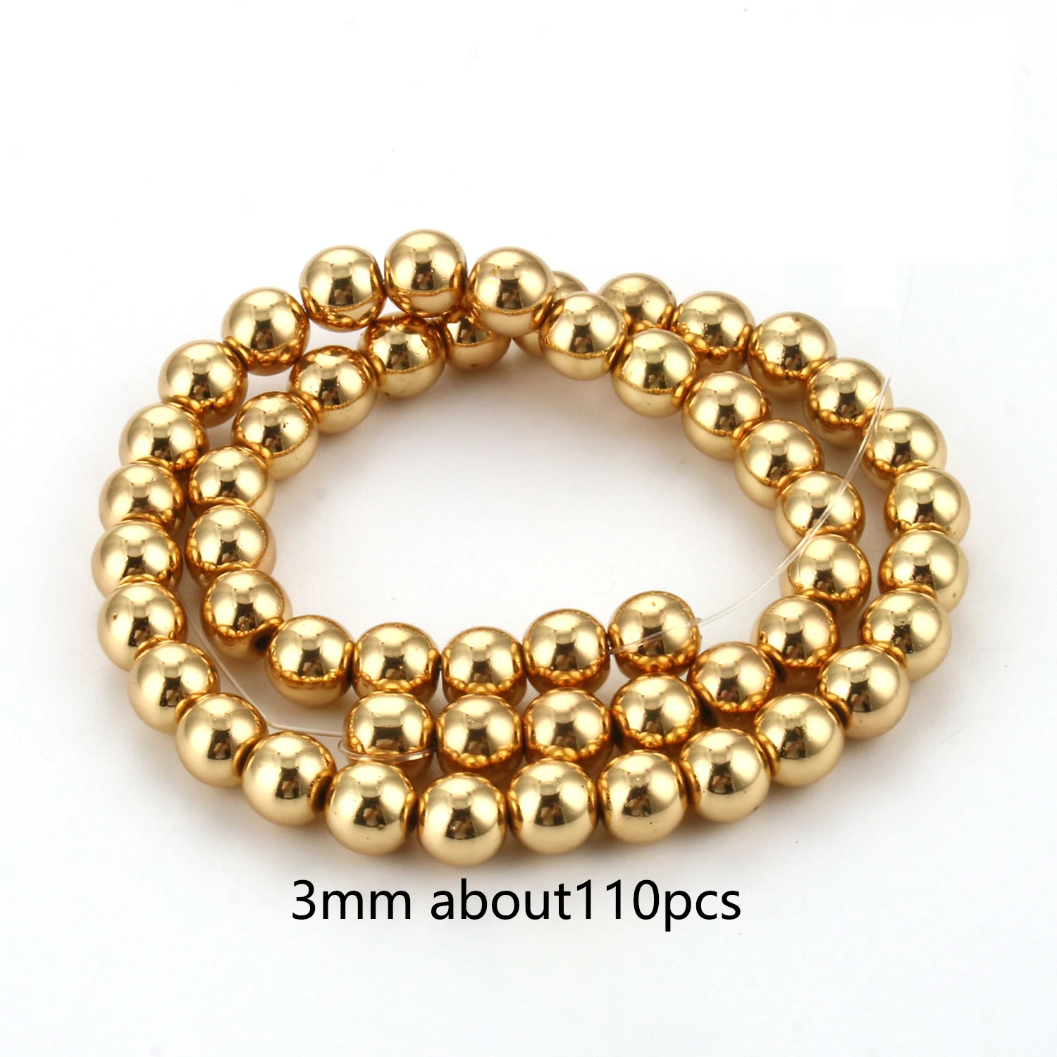 Gold Plated Hematite Gravel Spacer Beads