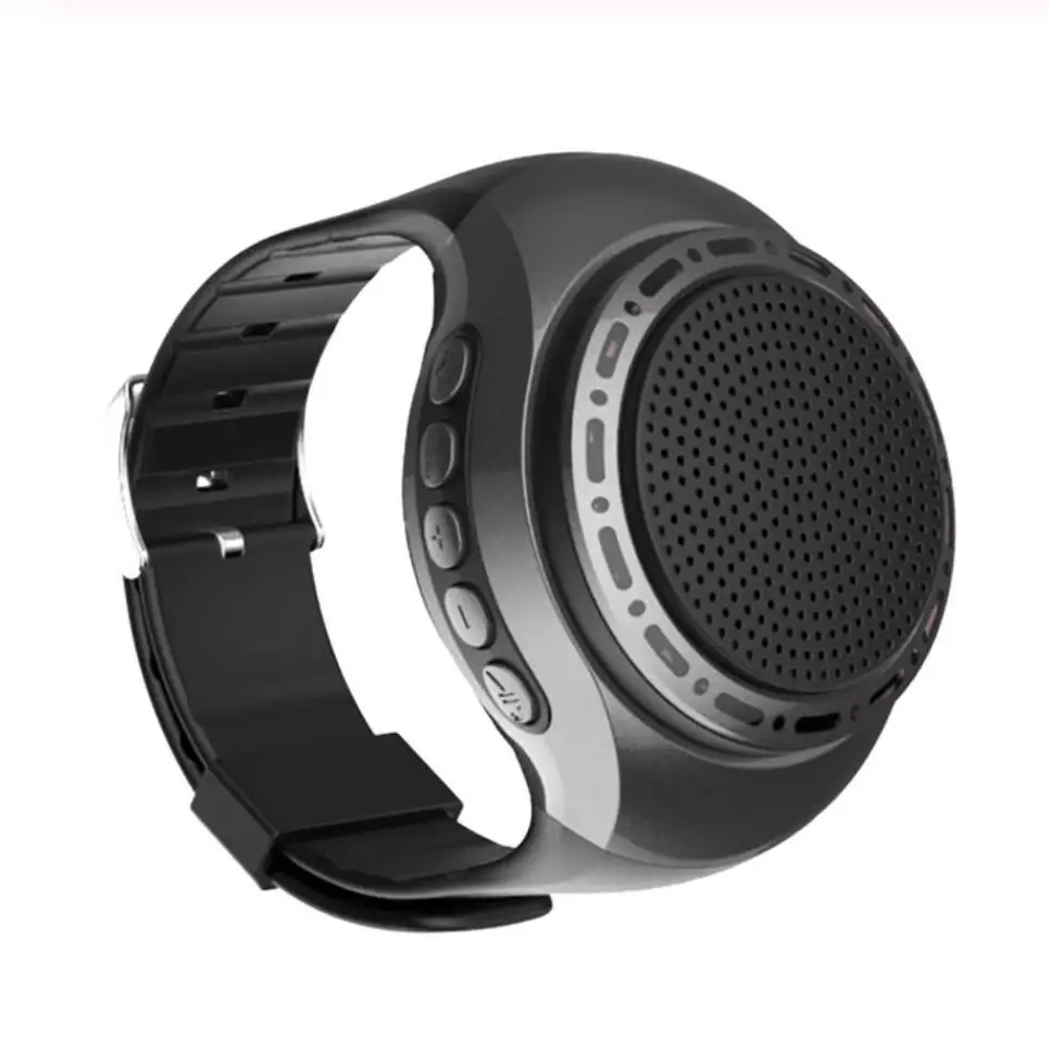 Black No TF Card U6 наручные часы Bluetooth динамик карта с радио FM Портативный Спорт на открытом воздухе бег светодиодный цветной 32 Гб карта памяти - Цвет: Black No TF Card