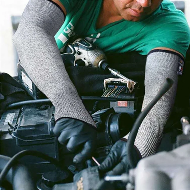 1PC Level 5 HPPE Cut Arm Sleeve Safety Gloves Resistant Anti-Puncture Arm Protection for Construction Automobile Glass Industry 3