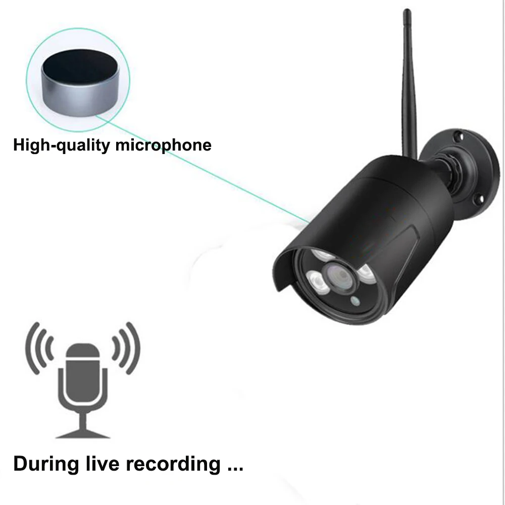 8Ch 2MP 1080P Аудио CCTV система HD Беспроводной NVR комплект 1 ТБ HDD Открытый ИК ночного видения IP Wifi камера система безопасности наблюдения