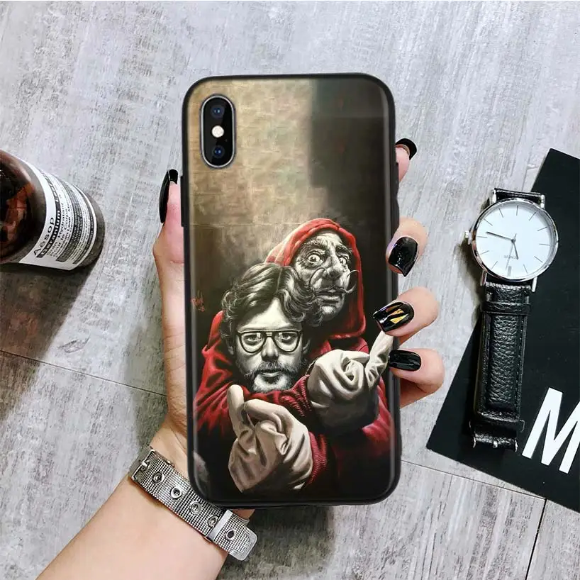 Черный чехол-накладка для телефона tv La Casa de papel для Apple IPhone 11 Pro XS MAX XR 7 8 6 6S Plus X 10 Ten 5 5S SE Coque Shell