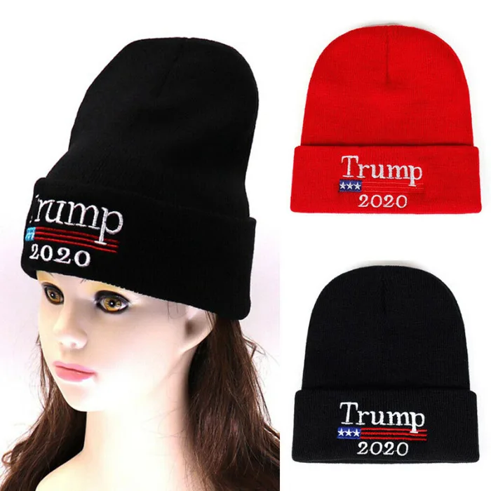 Donald Trump Knitting Hat Cap Embroidery Warm Elasticity Breathable for Winter TY53