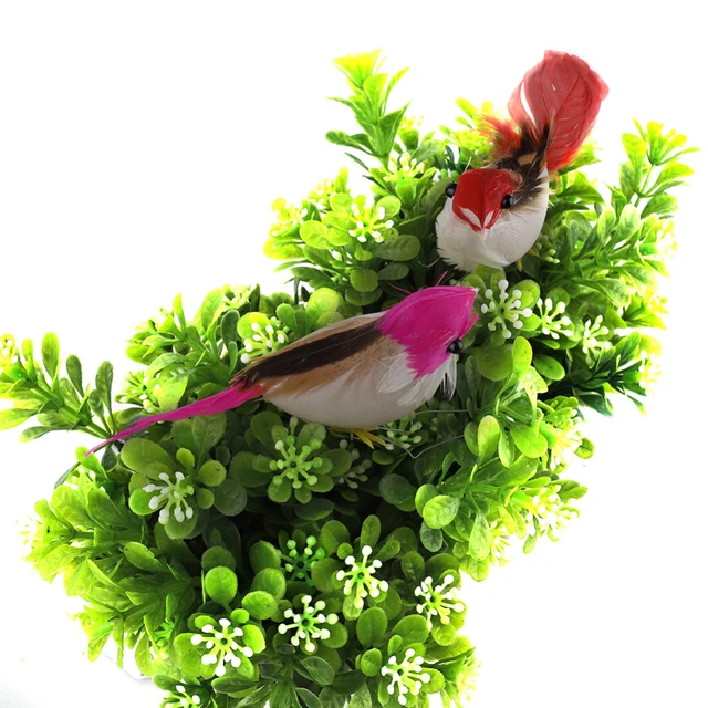 12 Db Mesterséges Szimulációs Hab Madarak Mini Díszek Diy Kézműves Esküvői Dekoráció Otthoni Kerti Kiegészítők - Image 2