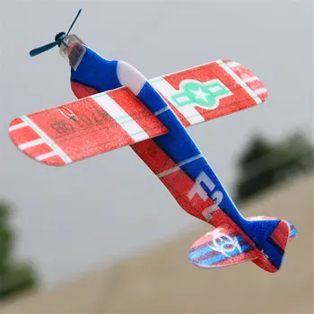 DIY ręcznie rzut latający szybowiec samoloty zabawki pianki Model samolotu wypełniacze latające szybowiec zabawki samoloty gry losowe tanie i dobre opinie CN (pochodzenie)