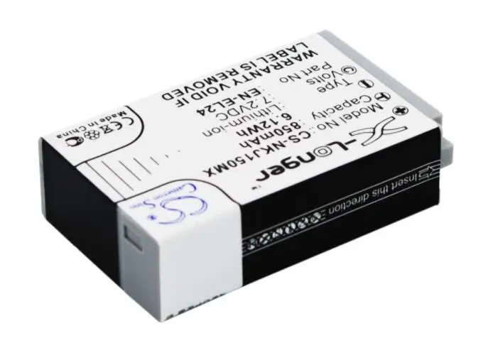 cameron sino 850mah battery for NIKON 1 J5 EN-EL24 VFB11901 Camera Battery