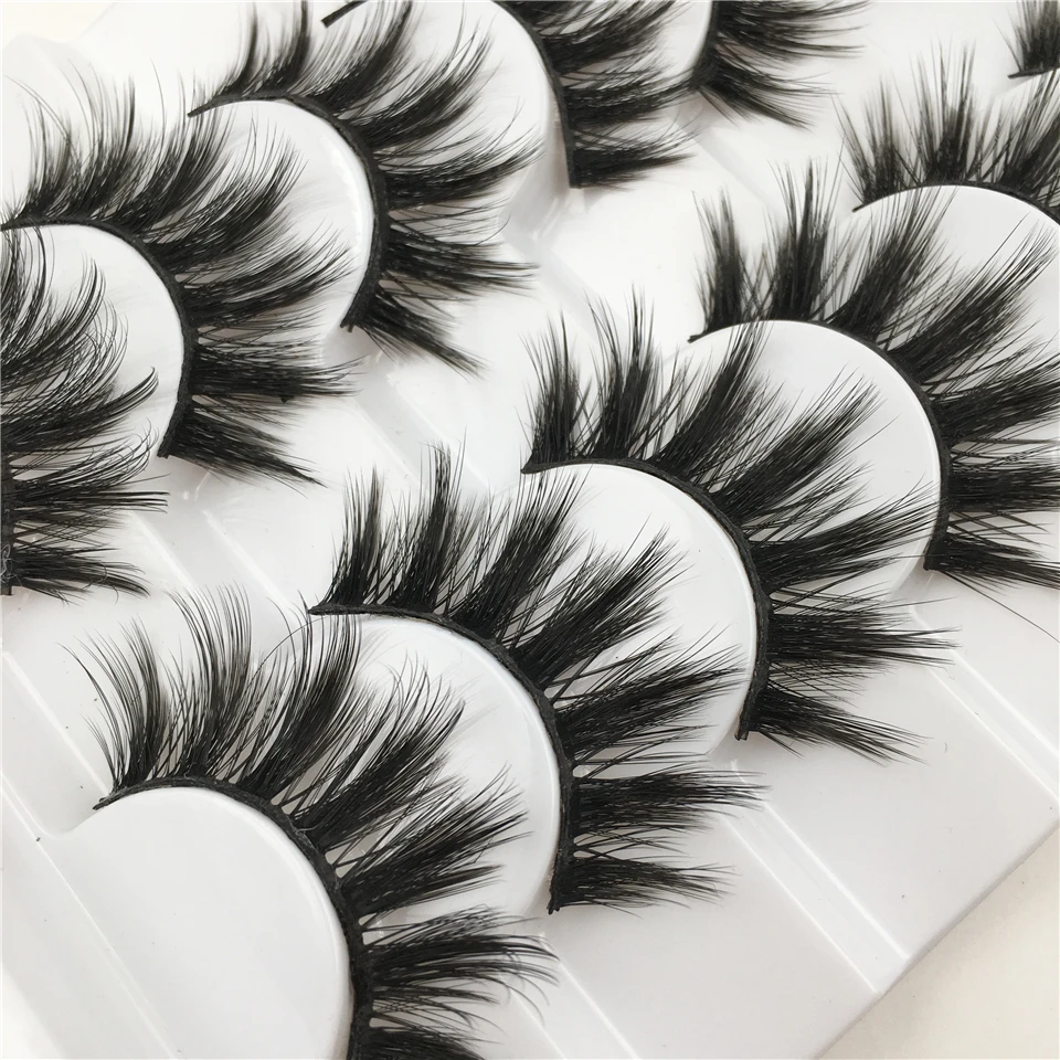 8 пар 3D норковые ресницы натуральные накладные ресницы драматические Объемные Накладные ресницы макияж ресницы для наращивания шелковые ресницы