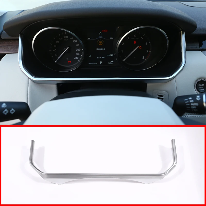

New For Land Rover Discovery 5 2017 Chrome ABS Material Dashboard U Shape Dispaly Box Trim 1 pc