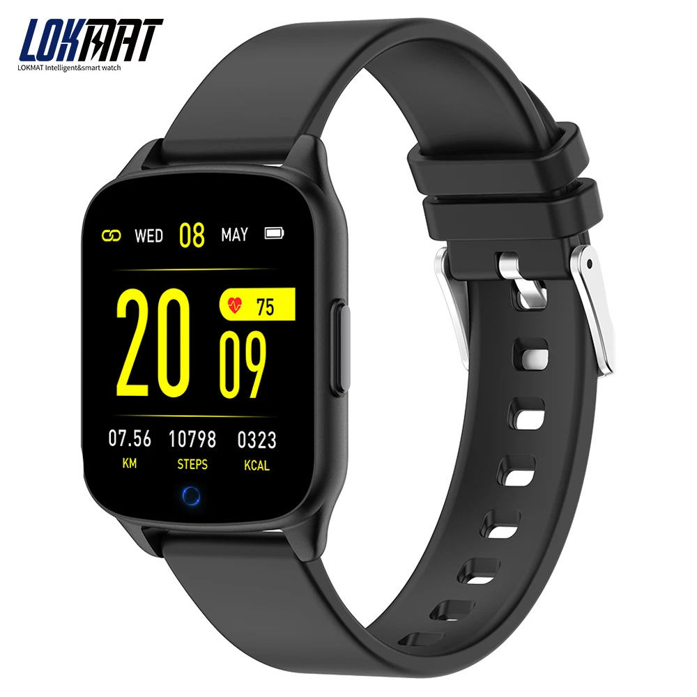Skup LOKMAT Sport wodoodporny SmartWatch kobiety pulsometr Bluetooth inteligentny zegarek mężczyźni połączeń przypomnienie dla android ios