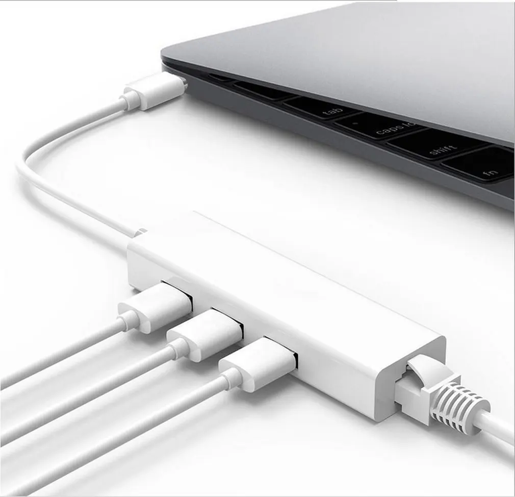 USB 3 порта USB3.1 концентратор type C для Ethernet LAN RJ45 сетевой адаптер