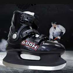 Зимние Для Взрослых Подростков PP Professional термальность теплые плотные коньки обувь хоккей лезвие катание обучение начинающих
