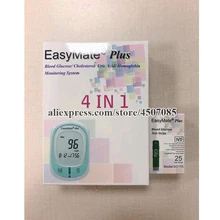 CE ISO сертификат тайваньского бренда хорошее качество 4-в-1 глюкозы/мочевой кислоты/гемоглобина/холестерин анализатор с 25 шт. глюкозы полоски