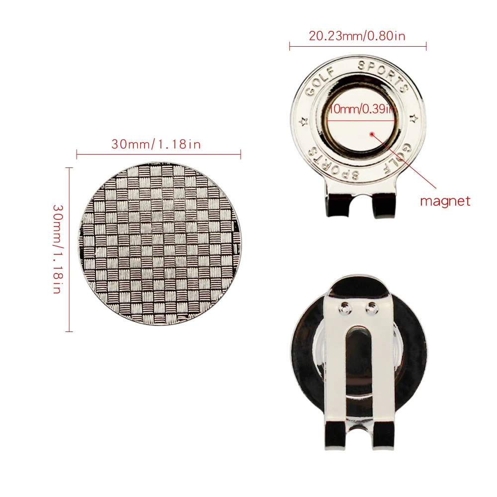 Golf Ball marker diamond crystal four leaf clover girl wife gift 4 colors