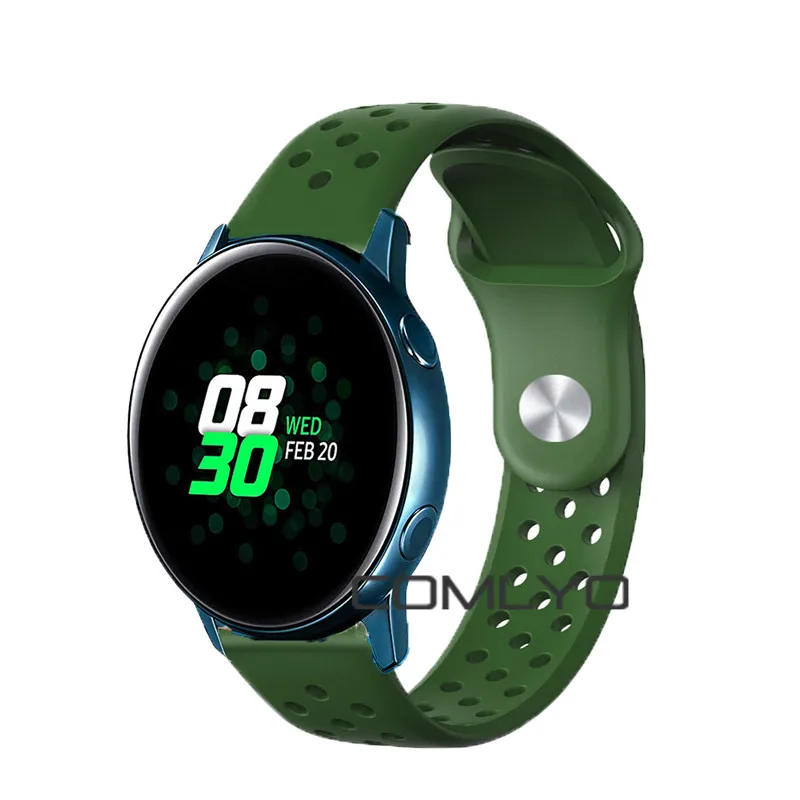 Новые силиконовые ремешки для samsung galaxy active/active 2 40 мм 44 мм Смарт часы ремешок для часов спортивный браслет