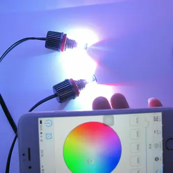 

E90 E92 H8 RGB Angel Eye Halo Ring Marker Bulb For BMW 1 3 M3 X5 X6 Series 7440 Led Reverse Light