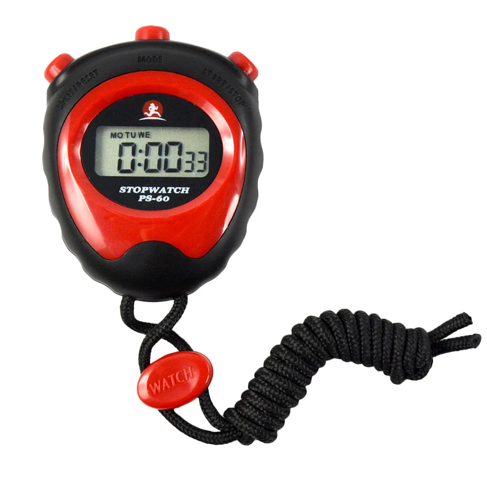 Stopwatch LCD Digital Chronograph Running Outdoor Football Sports