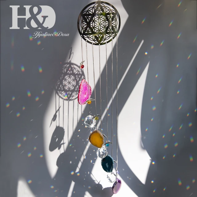 H&D HYALINE & DORA Cristal Clair Prisme Boule Arc-En-Ciel Prismes