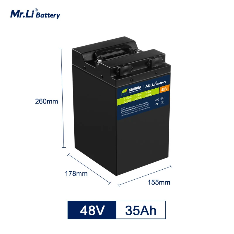 Mr. Li аккумуляторная 48V12A 48V15A 48V20A 48V30A 48V35A 48V40A литиевая аккумуляторная батарея для электровелосипеда - Цвет: 48V 35A
