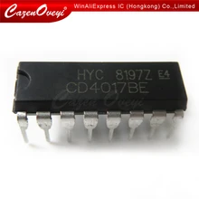 10 pçs/lote CD4017BE DIP16 CD4017 CD4017B DIP IC novo e original Em Estoque