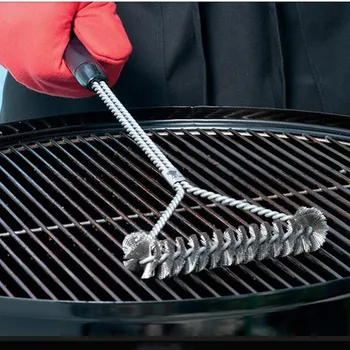 

Kitchen Accessories Barbecue Cleaning Brush Cooking Tools Small Fitting Scrub Stainless Steel Bbq Supplies