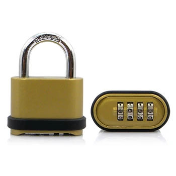 

Large Size Four-digit Bottom Password Lock Zinc Alloy For Gate Warehouse Logistics Vehicle Combination Padlock