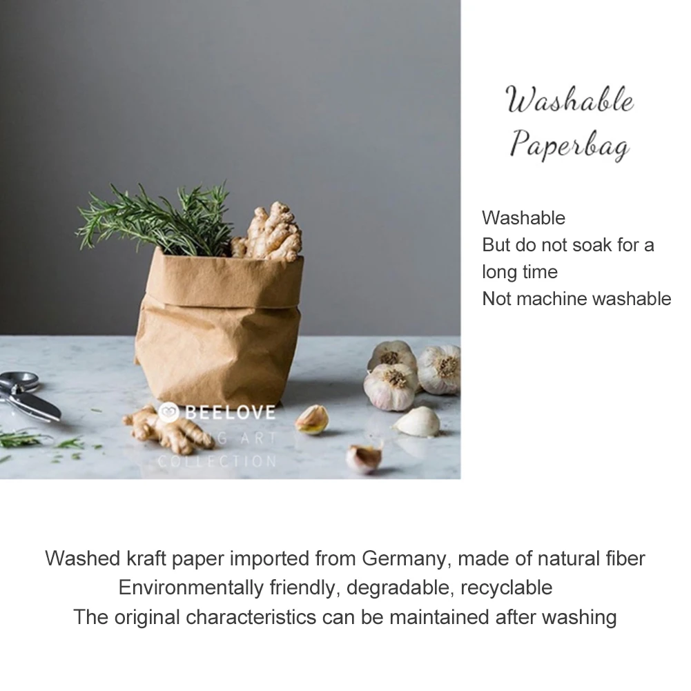 Моющийся пакет из крафт-бумаги миниатюрный цветок настольные горшки