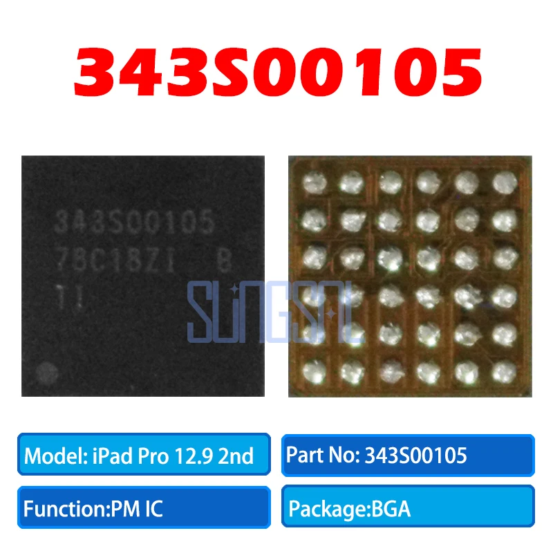 2 шт./лот 100% оригинальный 343S00105 для iPad Pro 12 9 2nd Generation A1670 A1671 A1821 мощность PM IC пму